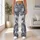 Silver Gray Wildflower Florals for Coastal Weekends and Everyday Relaxed Lifestyle Leggings - 12