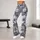 Silver Gray Wildflower Florals for Coastal Weekends and Everyday Relaxed Lifestyle Leggings - 11
