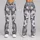 Silver Gray Wildflower Florals for Coastal Weekends and Everyday Relaxed Lifestyle Leggings - 9