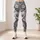 Silver Gray Wildflower Florals for Coastal Weekends and Everyday Relaxed Lifestyle Leggings - 6
