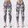 Silver Gray Wildflower Florals for Coastal Weekends and Everyday Relaxed Lifestyle Leggings - 1