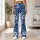 Blue Denim and White Lace Florals for Coastal Summer Outings and Relaxed Weekend Style Leggings - 11