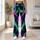 Neon Aurora Fracture Lines for Night Workouts and Bold Everyday Activewear Style Leggings - 10