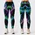 Neon Aurora Fracture Lines for Night Workouts and Bold Everyday Activewear Style Leggings - 3