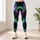 Neon Aurora Fracture Lines for Night Workouts and Bold Everyday Activewear Style Leggings - 4