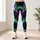 Neon Aurora Fracture Lines for Night Workouts and Bold Everyday Activewear Style Leggings - 6