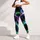 Neon Aurora Fracture Lines for Night Workouts and Bold Everyday Activewear Style Leggings - 5