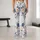 Blue And Ivory Wildflower Sprigs For Coastal Escapes And Relaxed Everyday Style Wear Leggings - 10