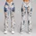 Blue And Ivory Wildflower Sprigs For Coastal Escapes And Relaxed Everyday Style Wear Leggings - 9