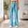 Ocean Blue And Turquoise Stripes For Breezy Summer Beach Days And Coastal Escapes Leggings - 11