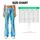 Ocean Blue And Turquoise Stripes For Breezy Summer Beach Days And Coastal Escapes Leggings - 7