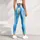 Ocean Blue And Turquoise Stripes For Breezy Summer Beach Days And Coastal Escapes Leggings - 6