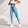 Ocean Blue And Turquoise Stripes For Breezy Summer Beach Days And Coastal Escapes Leggings - 5