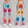 Multicolor Burst Blooms for Sunny Summer Outings and Relaxed Everyday Casual Wear Leggings - 9