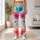 Multicolor Burst Blooms for Sunny Summer Outings and Relaxed Everyday Casual Wear Leggings - 10