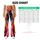 Vivid Red Orange Abstract Brushstrokes for Bold Summer Resort Style and Creative Everyday Wear Leggings - 7