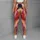 Vivid Red Orange Abstract Brushstrokes for Bold Summer Resort Style and Creative Everyday Wear Leggings - 6