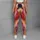 Vivid Red Orange Abstract Brushstrokes for Bold Summer Resort Style and Creative Everyday Wear Leggings - 4