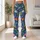 Blue Meadow Wildflowers for Colorful Spring Summer Casual Style Leggings - 11