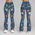 Blue Meadow Wildflowers for Colorful Spring Summer Casual Style Leggings - 9