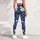 Ivory Daisy Blooms on Deep Navy for Breezy Spring and Summer Coastal Garden Outings Leggings - 6