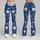 Ivory Daisy Blooms on Deep Navy for Breezy Spring and Summer Coastal Garden Outings Leggings - 9