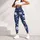 Ivory Daisy Blooms on Deep Navy for Breezy Spring and Summer Coastal Garden Outings Leggings - 5