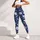 Ivory Daisy Blooms on Deep Navy for Breezy Spring and Summer Coastal Garden Outings Leggings - 5