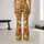Colorful Folk Floral Blooms for Sunny Getaways and Everyday Spring Style Leggings - 10