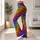 Rainbow Leopard Spots for Bold Everyday Style and Colorful Casual Wear Leggings - 11