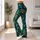 Navy Monstera Tropical Foliage for Beach Travel and Relaxed Summer Getaways Leggings - 11