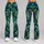 Navy Monstera Tropical Foliage for Beach Travel and Relaxed Summer Getaways Leggings - 9