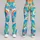 Pastel Ocean Swirls for Sunny Beach Days, Island Escapes, and Coastal Yoga Sessions Leggings - 9