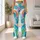 Pastel Ocean Swirls for Sunny Beach Days, Island Escapes, and Coastal Yoga Sessions Leggings - 10