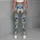 Blue And Cream Wildflower Blooms For Breezy Spring Getaways And Sunny Coastal Summer Days Leggings - 6