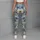 Blue And Cream Wildflower Blooms For Breezy Spring Getaways And Sunny Coastal Summer Days Leggings - 5
