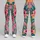 Tropical Pink Paisley Florals for Sunny Beach Vacations and Resort Getaways Leggings - 9