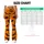 Orange And Charcoal Bat Motifs With Golden Dots For Halloween Parties And Autumn Nights Leggings - 7