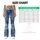 Washed Blue Denim Texture For Casual Weekend Outfits And Everyday Women's Street Style Leggings - 7