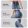 Washed Blue Denim Texture For Casual Weekend Outfits And Everyday Women's Street Style Leggings - 2