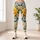 Yellow Rose and Marigold Blooms for Vacation, Commuting, and Sunny Everyday Style Leggings - 4