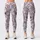 Lavender Wildflower Sprigs on Mist Gray for Coastal Summer Getaways and Garden Strolls Leggings - 3