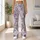 Lavender Wildflower Sprigs on Mist Gray for Coastal Summer Getaways and Garden Strolls Leggings - 11