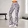 Lavender Wildflower Sprigs on Mist Gray for Coastal Summer Getaways and Garden Strolls Leggings - 10