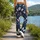 Ivory Butterflies And Midnight Blooms For Coastal Getaways And Everyday Nature Lovers Leggings - 12