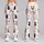 Autumn Kitten Faces and Ivory Polka Dots for Cozy Everyday Commuting Style for Women Leggings - 9