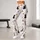 Autumn Kitten Faces and Ivory Polka Dots for Cozy Everyday Commuting Style for Women Leggings - 10