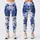 Cobalt Blue Roses on Midnight Black for Elegant Everyday Style and Garden Gatherings Leggings - 3
