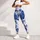 Cobalt Blue Roses on Midnight Black for Elegant Everyday Style and Garden Gatherings Leggings - 5