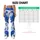 Cobalt Blue Roses on Midnight Black for Elegant Everyday Style and Garden Gatherings Leggings - 7